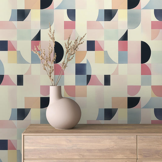 Geometrisch Pastell Halbkreise