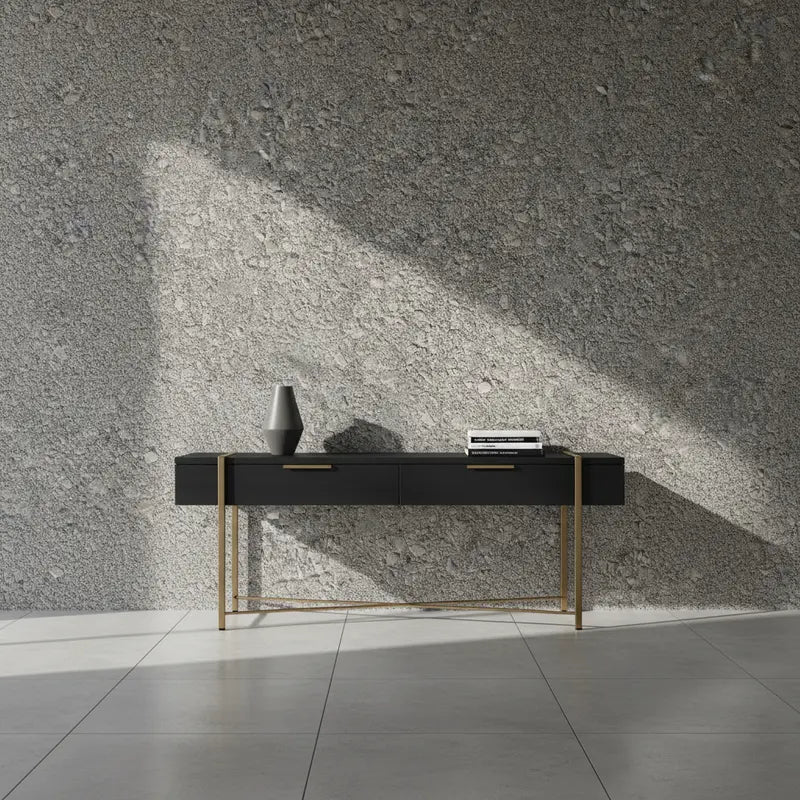 Selbstklebende Tapete Grober Beton – Rough Concrete Gravel mit realistischer Gesteinsstruktur für Industrial-Look im Wohnbereich. Perfekt für moderne Wandgestaltung im Home Dekor.