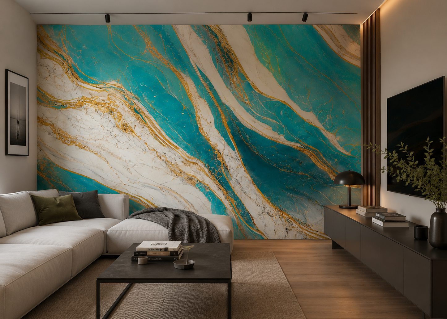 Fototapete Marmor Golden Tide