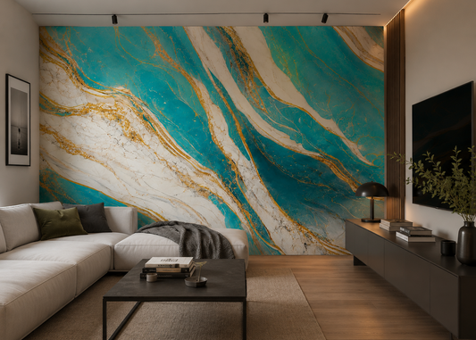 Fototapete Marmor Golden Tide