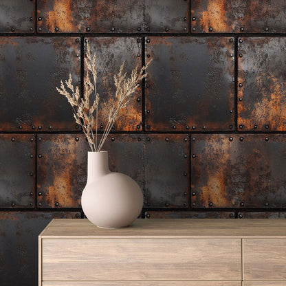 Rusty Black Steel Plates Metall