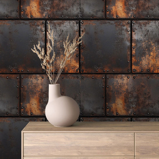 Rusty Black Steel Plates Metall