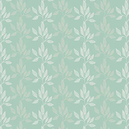 Blumentapete Blätter Mint