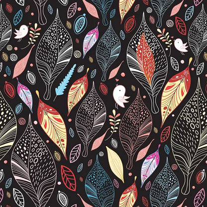 Floral Leaf Noir
