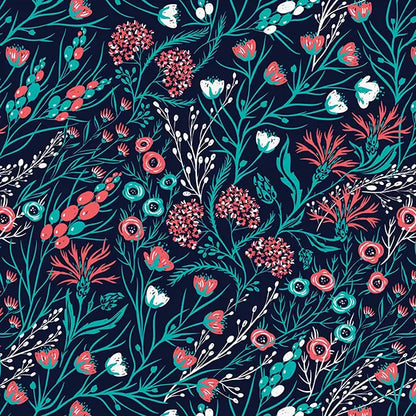 Floral Meadow Noir