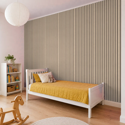 Tapete Holzoptik Birke Latten im Kinderzimmer – Raumvisualisierung mit dem Originaldruck, selbstklebend | Pimp My Wall