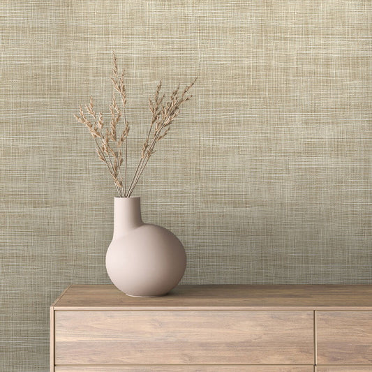 Leinenstruktur in Sandbeige für warme Raumakzente  Natürlich, stilvoll & modern  Selbstklebend & PVC-frei – made by PCC FoliaConcept!