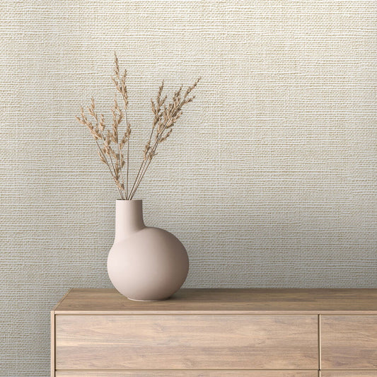 Gewebestruktur in natürlichem Beige  Sanft & dezent für stilvolle Räume  Selbstklebend & PVC-frei – made by PCC FoliaConcept!
